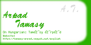 arpad tamasy business card